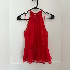 Express Red halter blouse